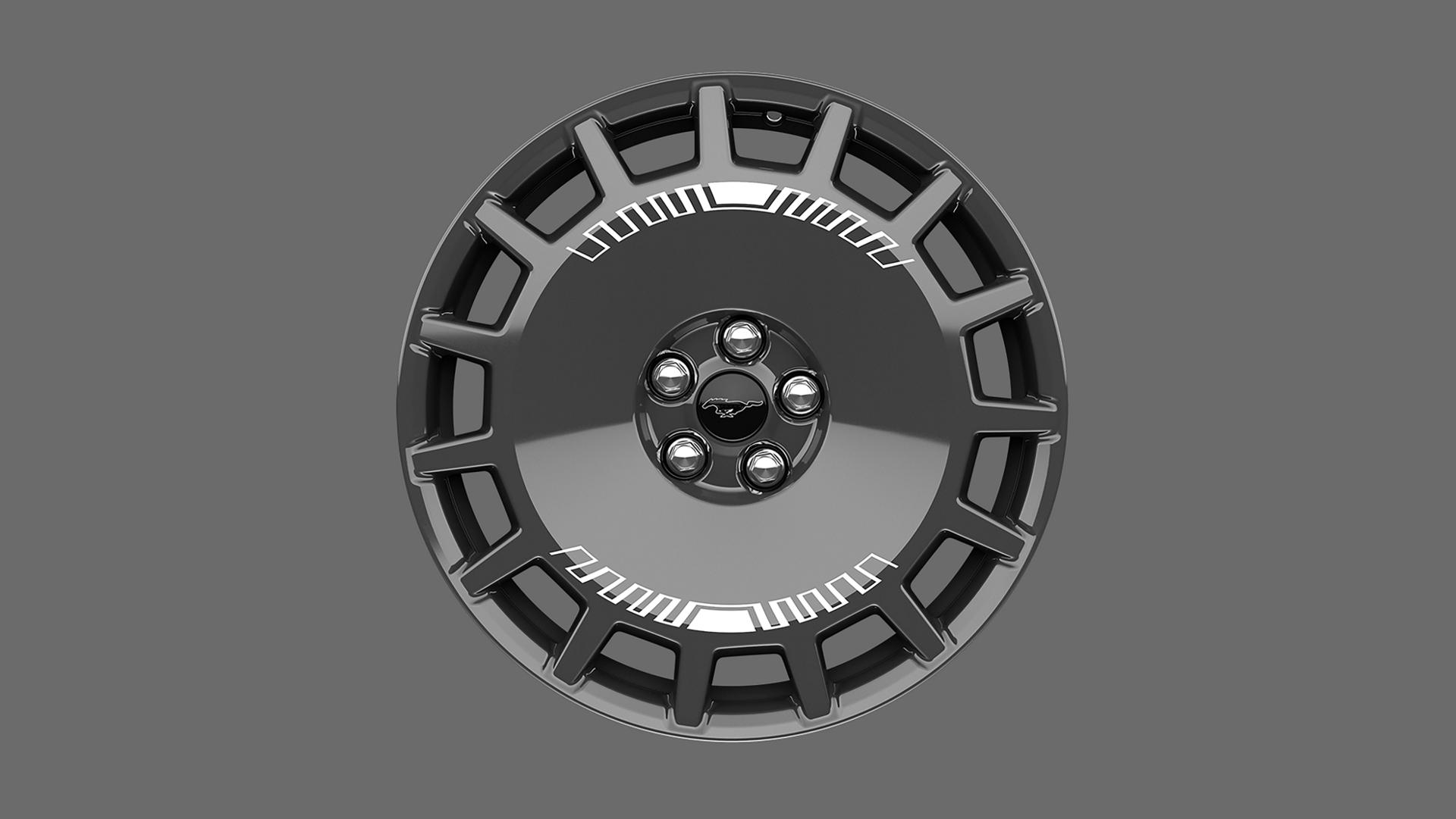 Jantes de 19 po en gris carbonisé très brillant avec graphiques imprimés blancs