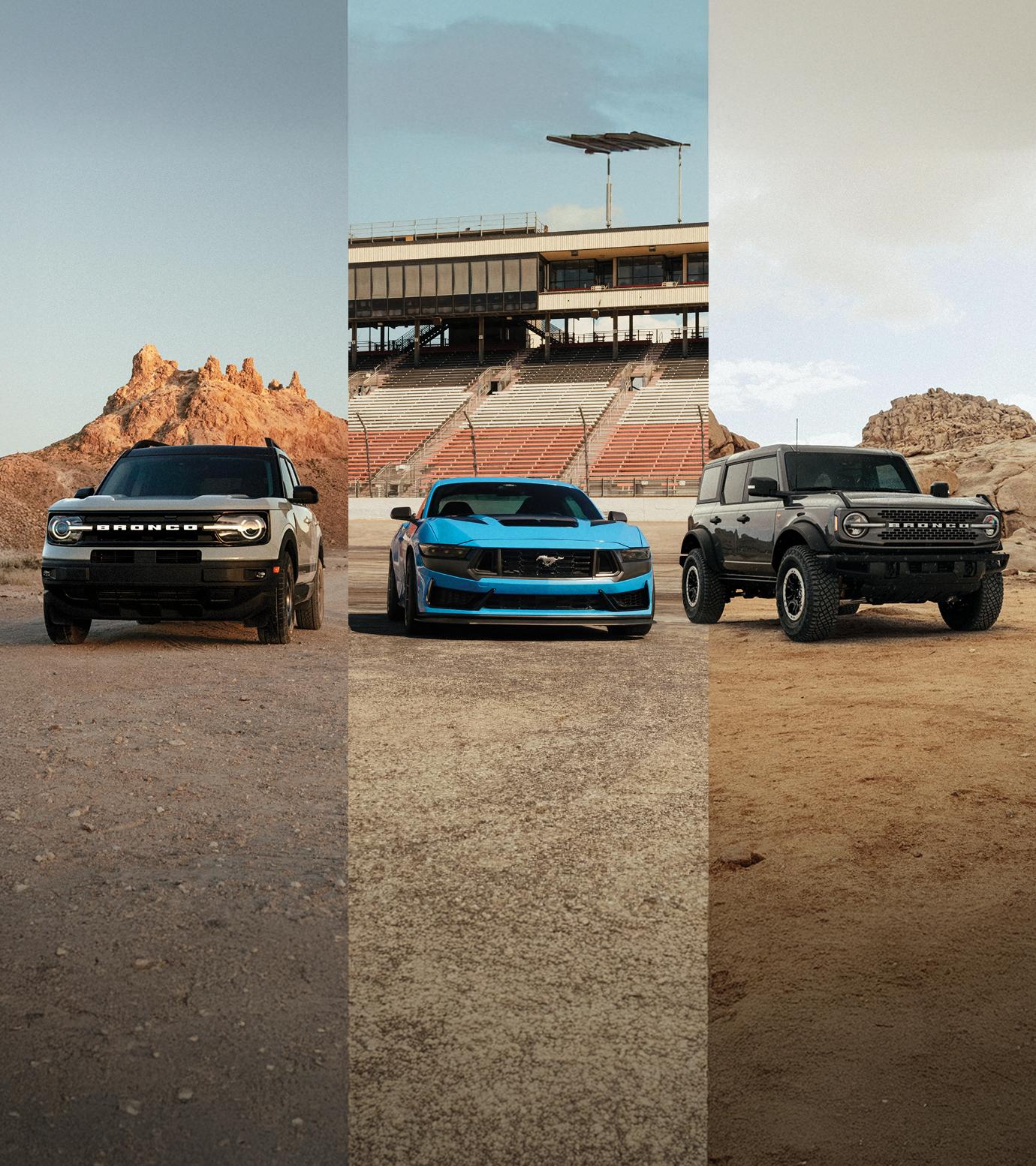 Un Ford Bronco®, Mustang® et Bronco® Sport