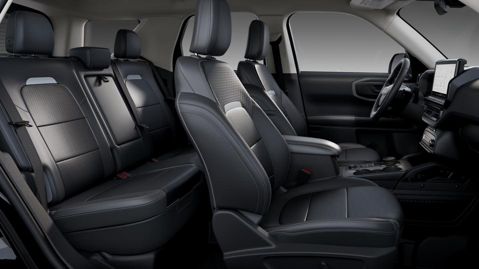 Intérieur du Ford Bronco Sport® 2025 illustrant des sièges intérieurs haut de gamme