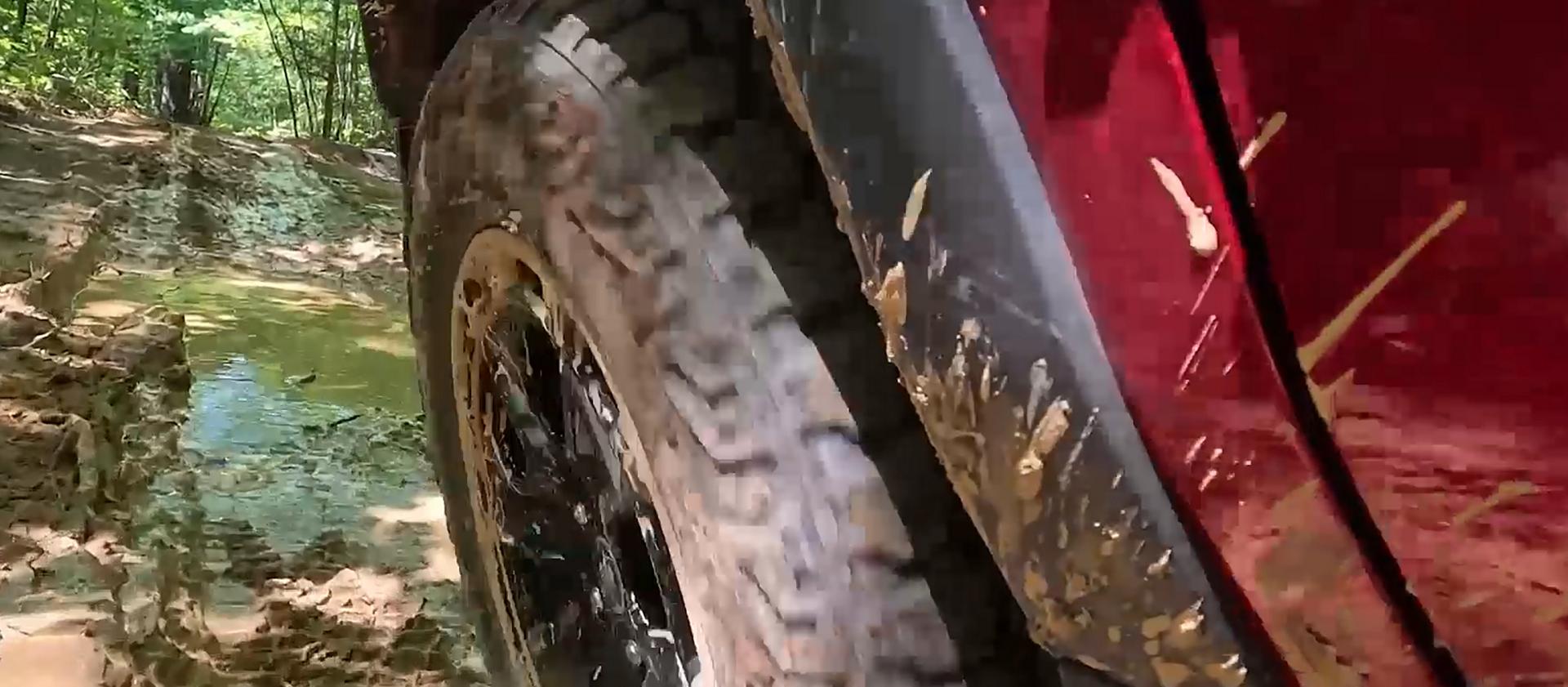 Un VUS Ford Bronco Sport® 2026 roulant dans une forêt