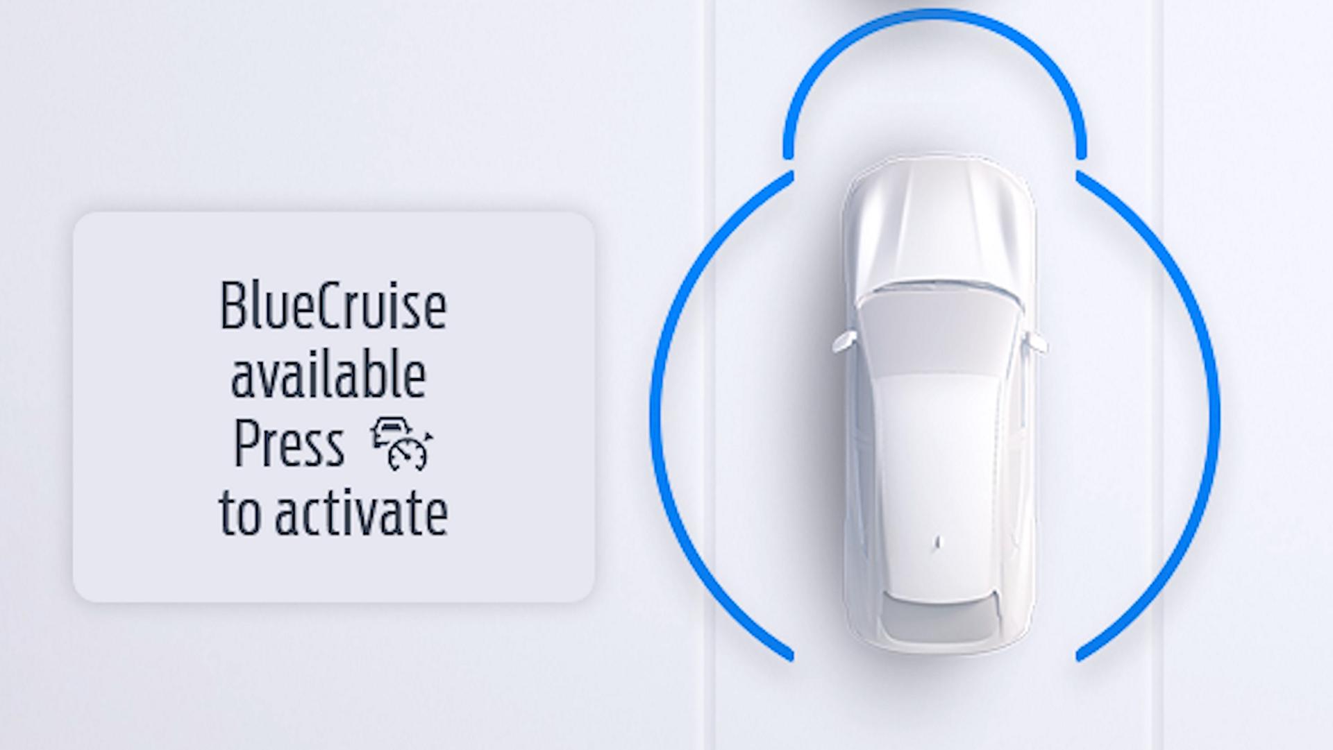 Une illustration de l’invite à l’écran « BlueCruise en option »