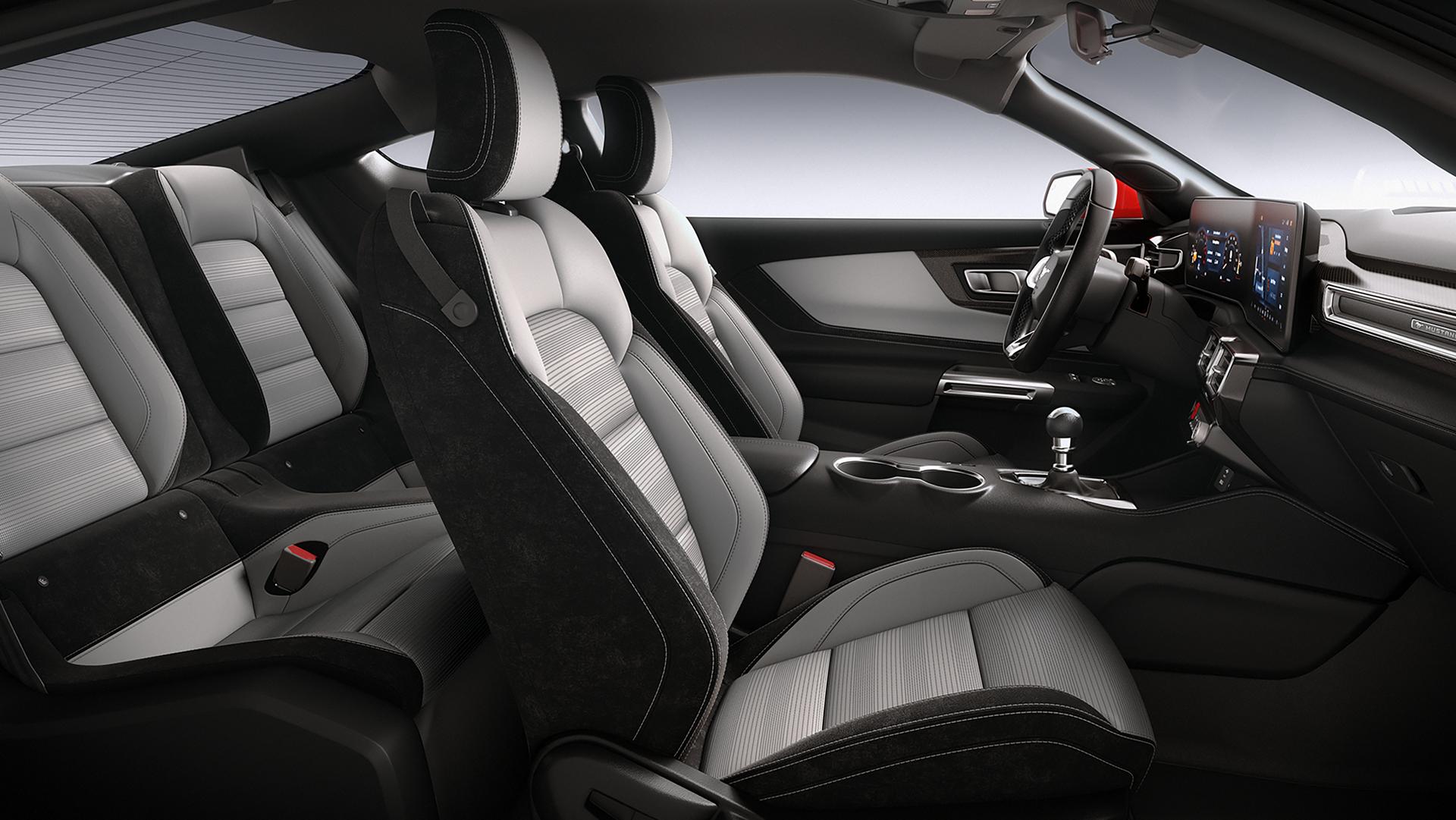 Intérieur de la Ford Mustang® 2026 montrant l’environnement intérieur gris espace en option