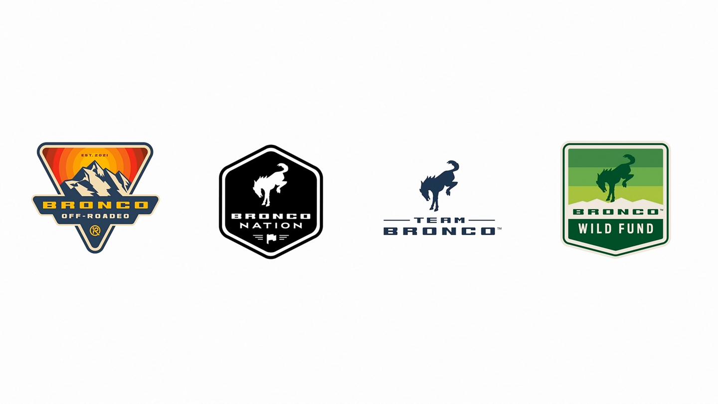 Série de logos graphiques de la famille Bronco 2025