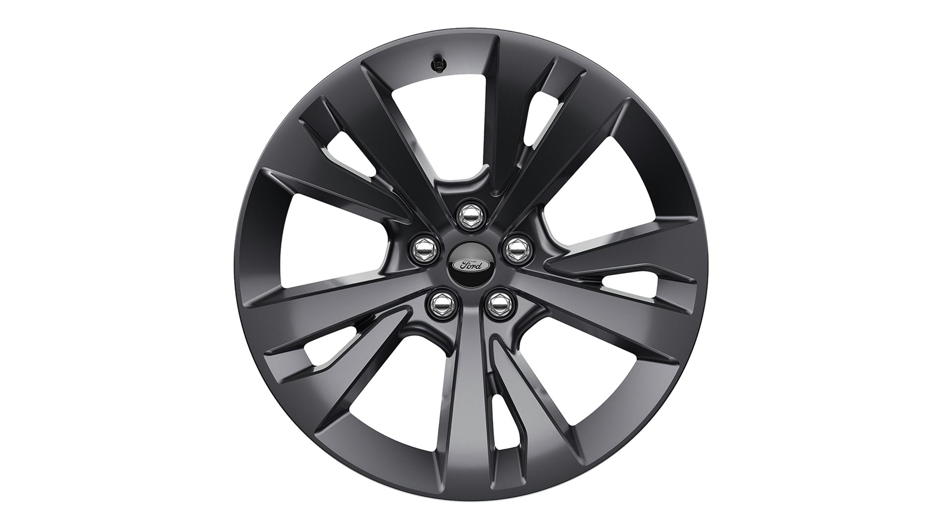 Jantes en aluminium de 20 po peint gris carbonisé sur fond blanc