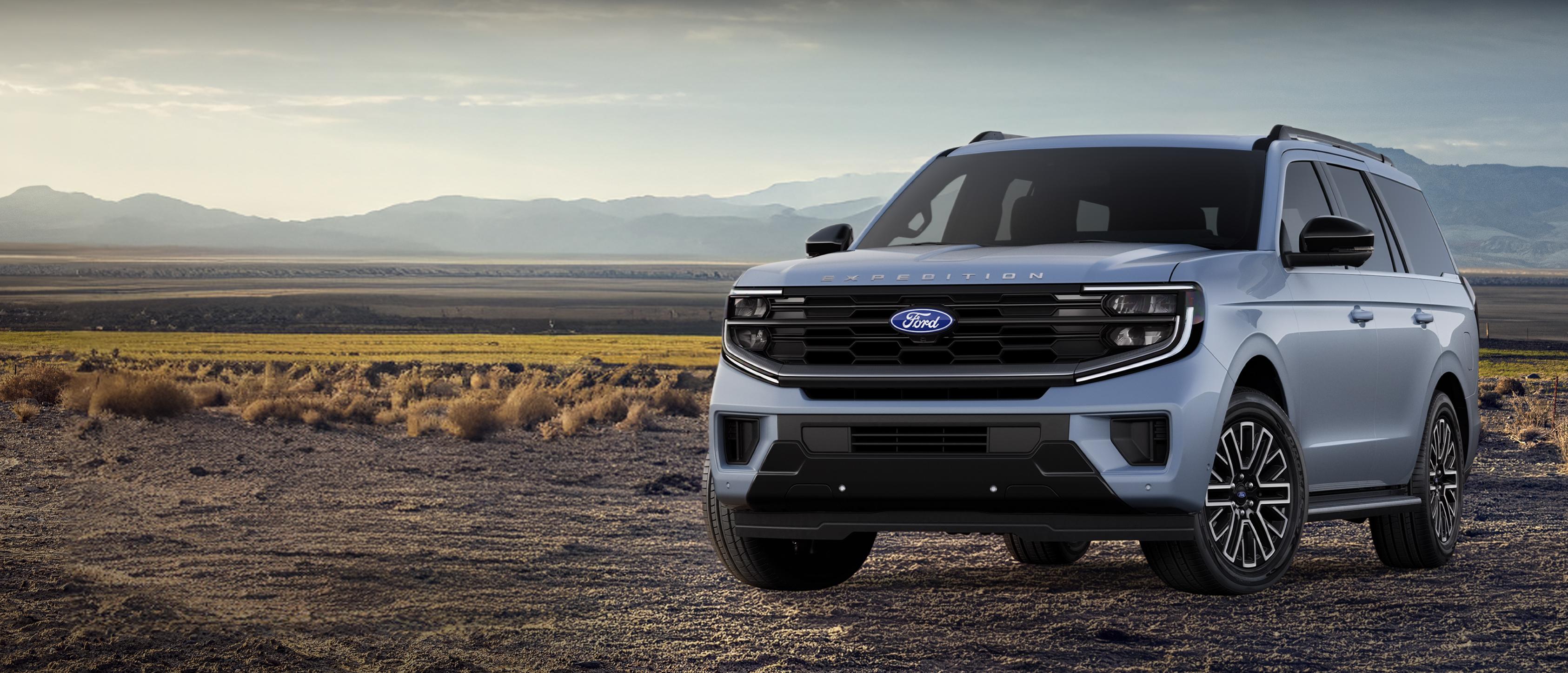 VUS Ford Expedition® Platinum™ 2027 montré stationné à l’extérieur