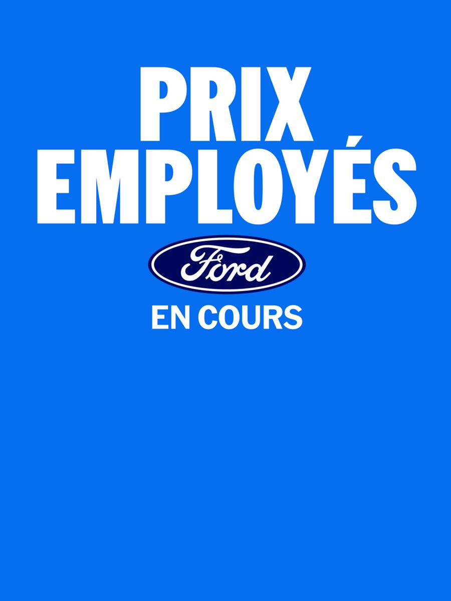 Le texte se lit: Prix employés Ford en cours.