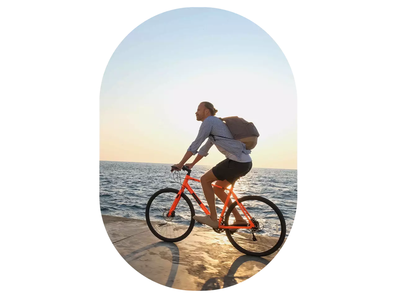 Une personne à vélo