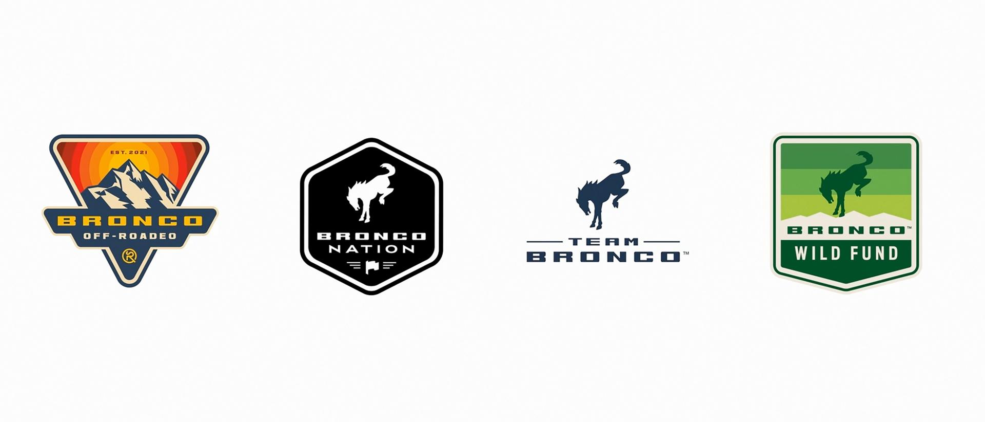 Logos illustrés du Ford Bronco Sport® 2026 pour Off Roadeo, Construit à l'état sauvage