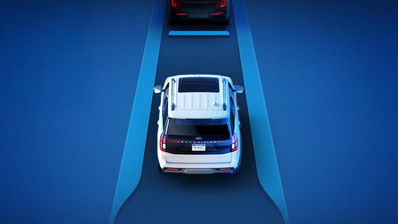VUS Ford Expedition® 2027 avec une illustration de la zone bleue