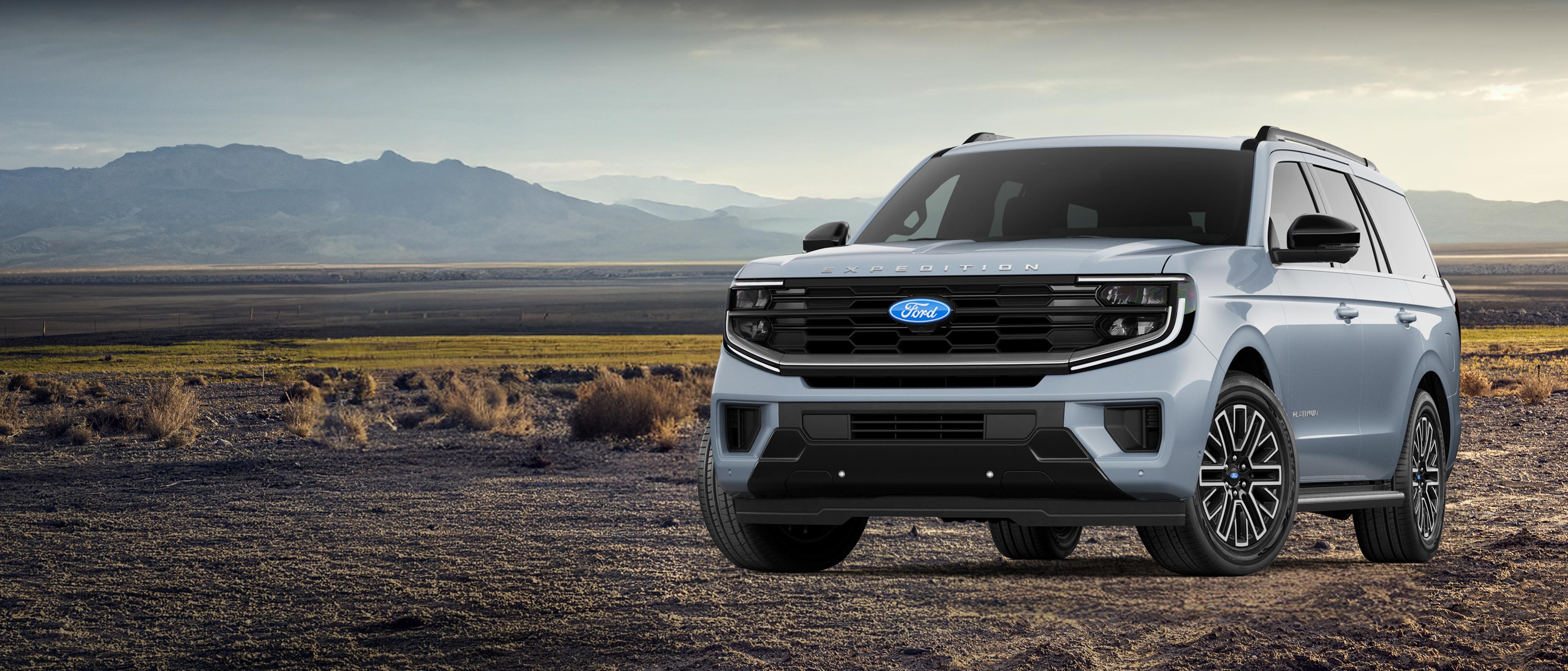 VUS Ford Expedition® Platinum™ 2027 montré stationné à l’extérieur