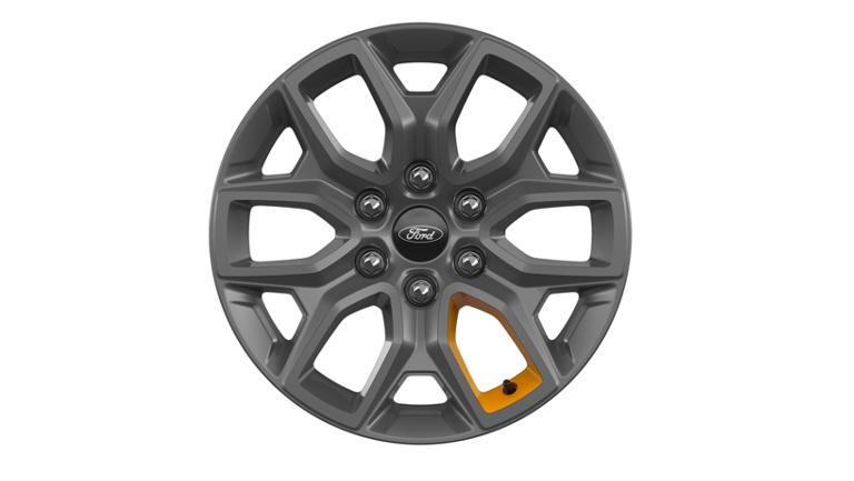 Jantes en aluminium peint gris carbonisé foncé avec évidement épice électrique de 18 po x 8,5 po 