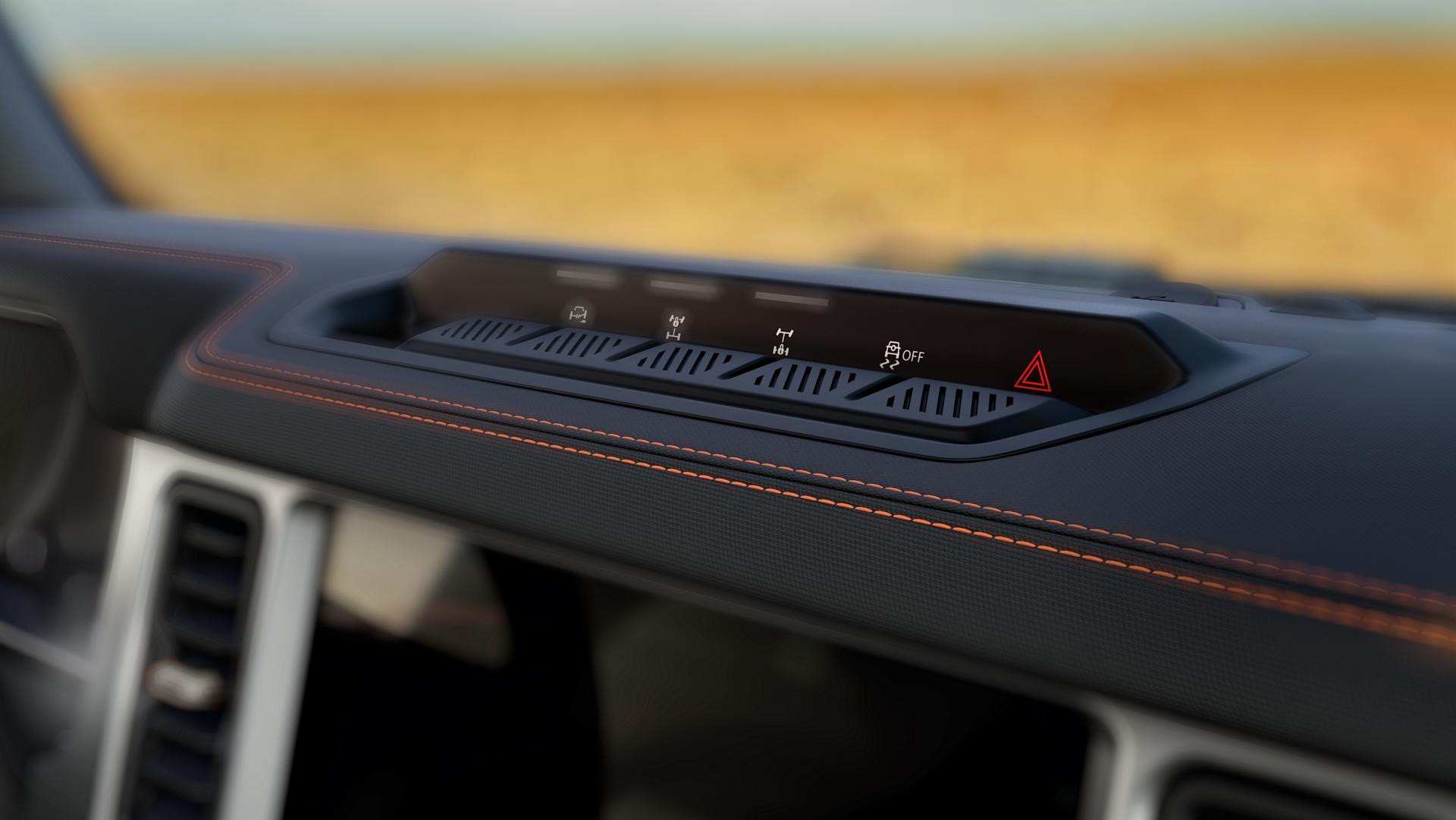 Gros plan des « commutateurs Hero » scellés sur un VUS Ford Bronco® 2025