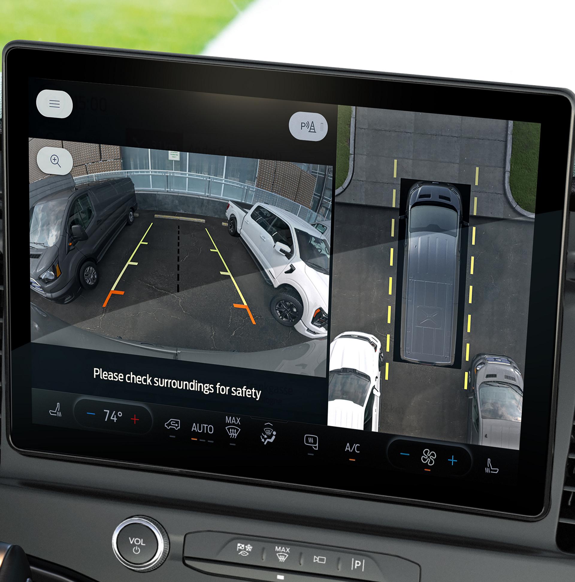 Gros plan de l’écran d’aide à la conduite