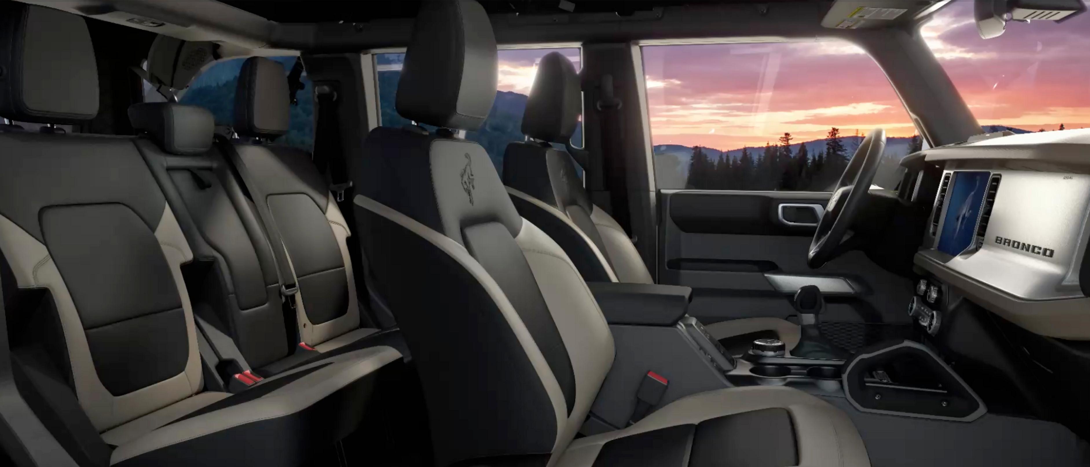 Une coupe montrant l’intérieur d’un VUS Ford Bronco® 2026