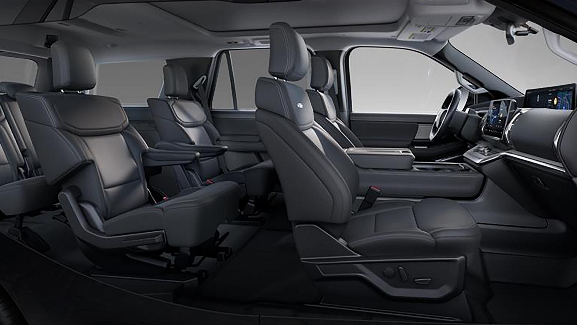 Intérieur du VUS Ford Expedition® Platinum™ 2026 avec ensemble décor Stealth