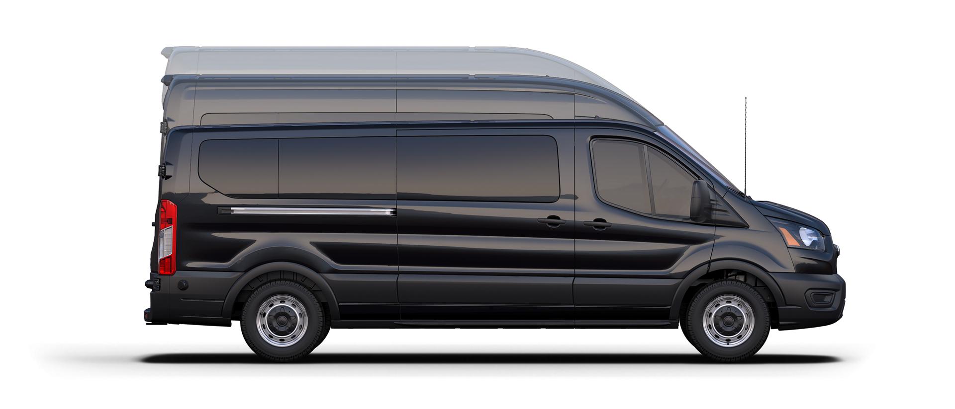 Illustration des 3 hauteurs d’une fourgonnette Ford Transit® 2025