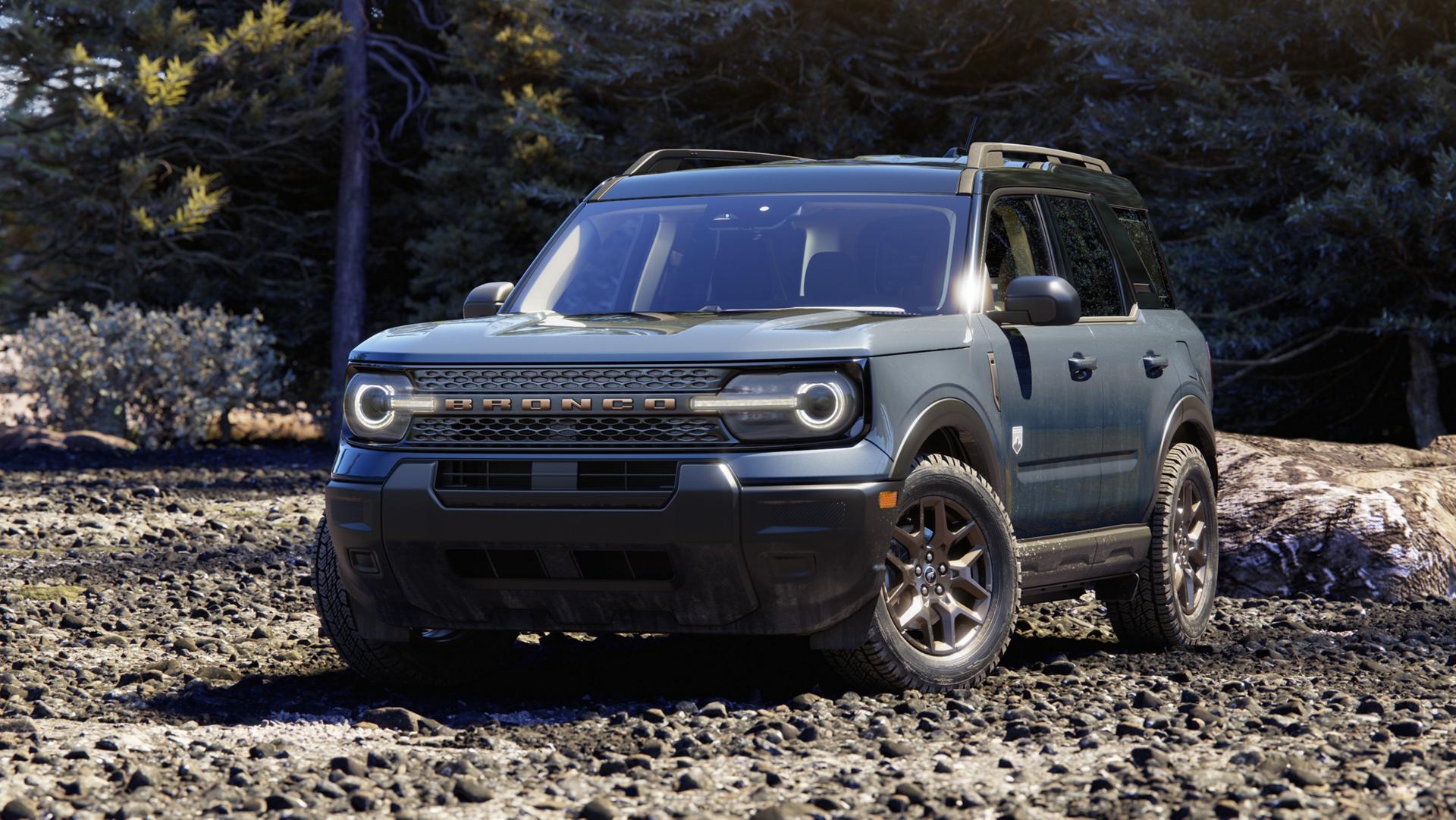 Un VUS Ford Bronco Sport® 2026 garé sur un terrain rocheux