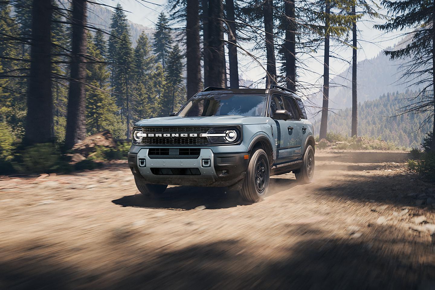 Un Ford Bronco Sport® 2026 roulant sur un terrain accidenté