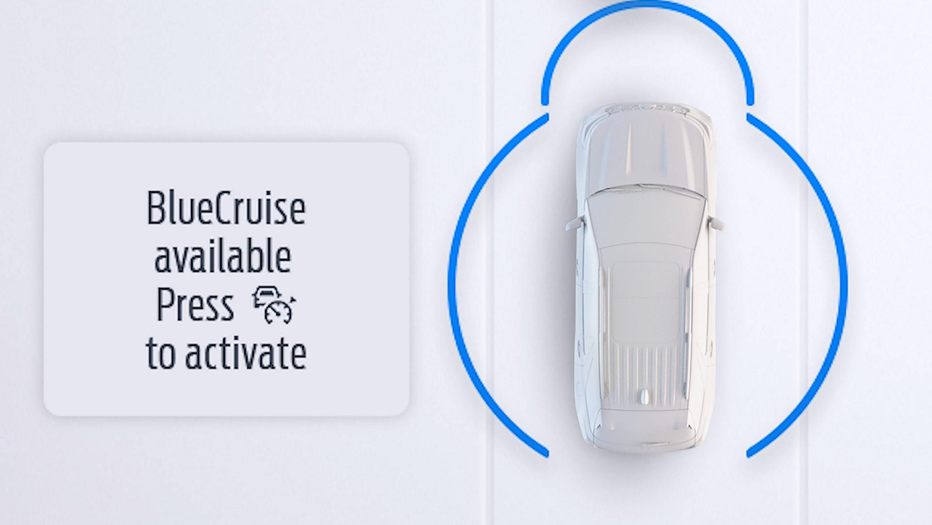 Une illustration de l’invite à l’écran « BlueCruise en option »