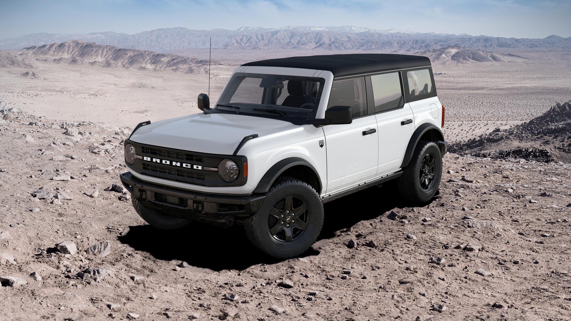 Un VUS Ford Bronco® 2025 stationné sur un paysage rocheux